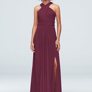 David’s Bridal bridesmaid dress Wine